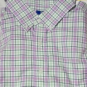FootJoy Lavender and Green Checkered Shirt